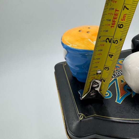 Garland Road Ceramic Pigs and Pail Salt & Pepper Shakers Black & White - Picture 10 of 12